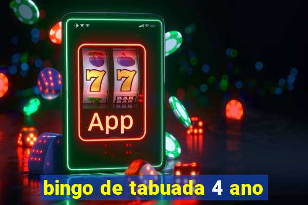 bingo de tabuada 4 ano